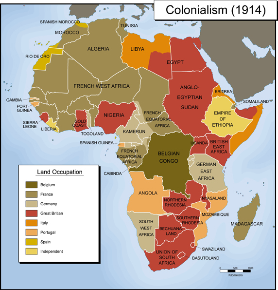 map africa 1914