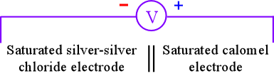 Diagram of galvanic cell for Problem 14-19