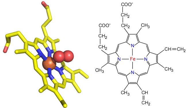 Heme stick structure and structural formula